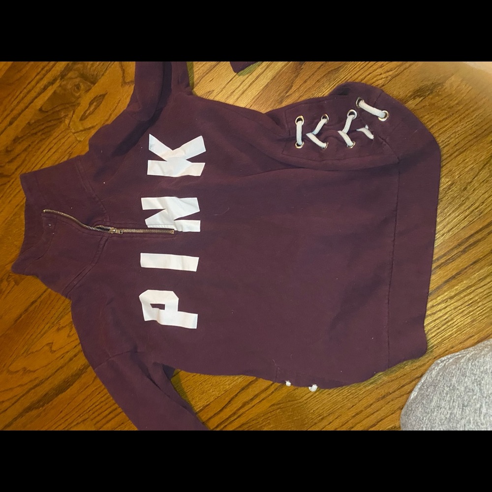 Pink quarter zip